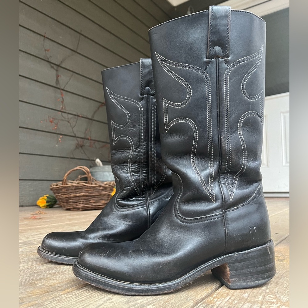 Frye Campus boots black 8.5 vintage